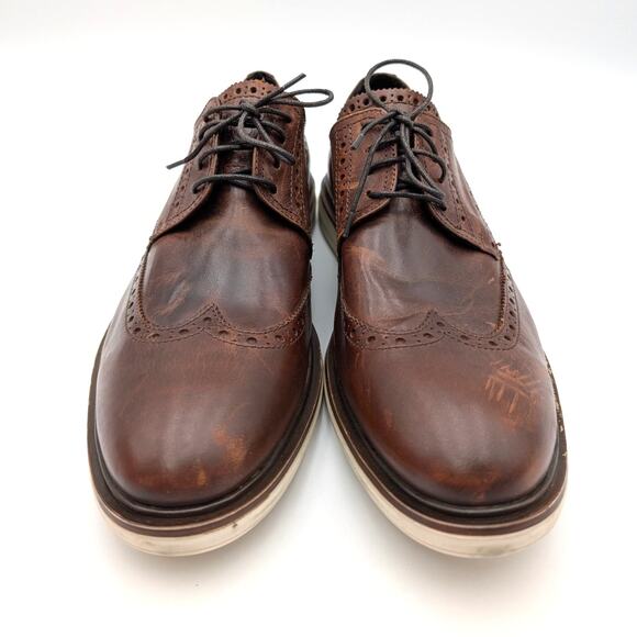 Bruno Magli UGO Lace-Up Oxford Shoes Men\'s British Tan Ivory Size US13M EU46 main image 4